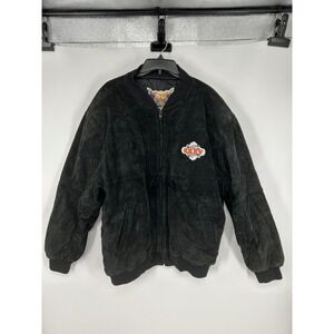 Vtg‎ Jeff Hamilton NFL Super Bowl XXXV Bomber Jacket 2001 Suede Quilted Lined